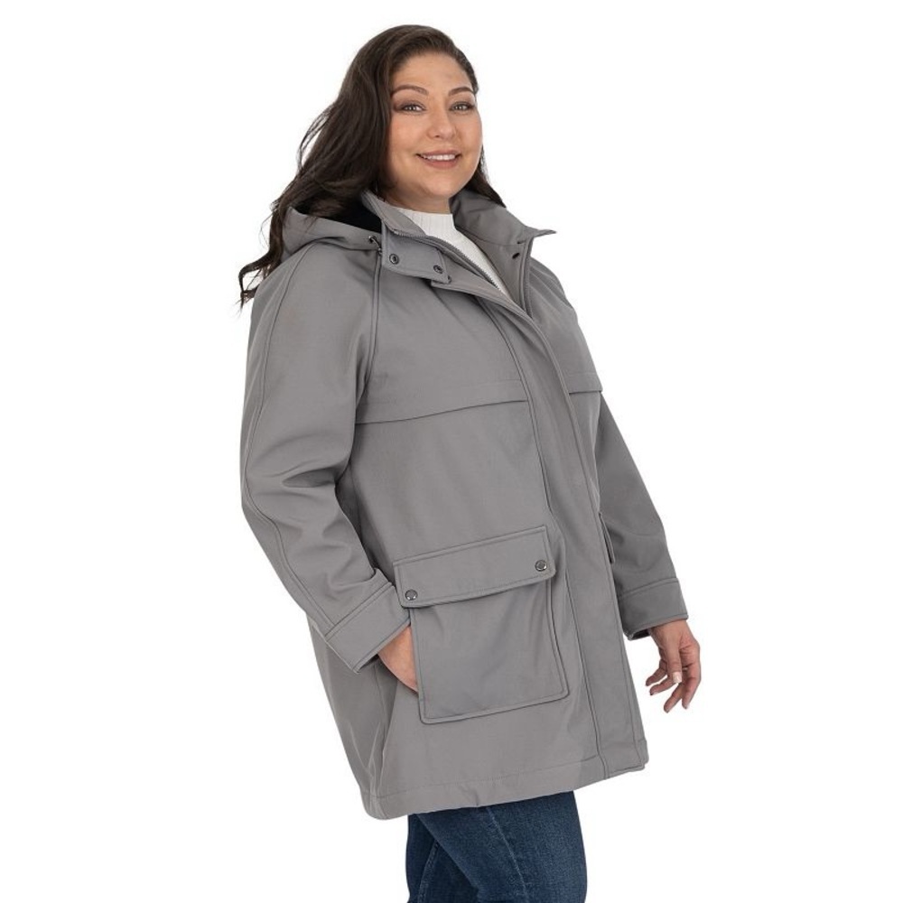 NWT Nine West Modern Soft Shell Hooded Jacket